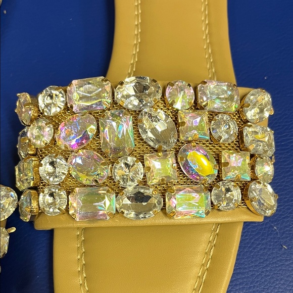 Steve Madden Yellow Gemstone Sandals - Picture 3 of 6